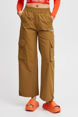 The Jogg Concept Wide leg Cargo Pants 'Fia' in Beige: front