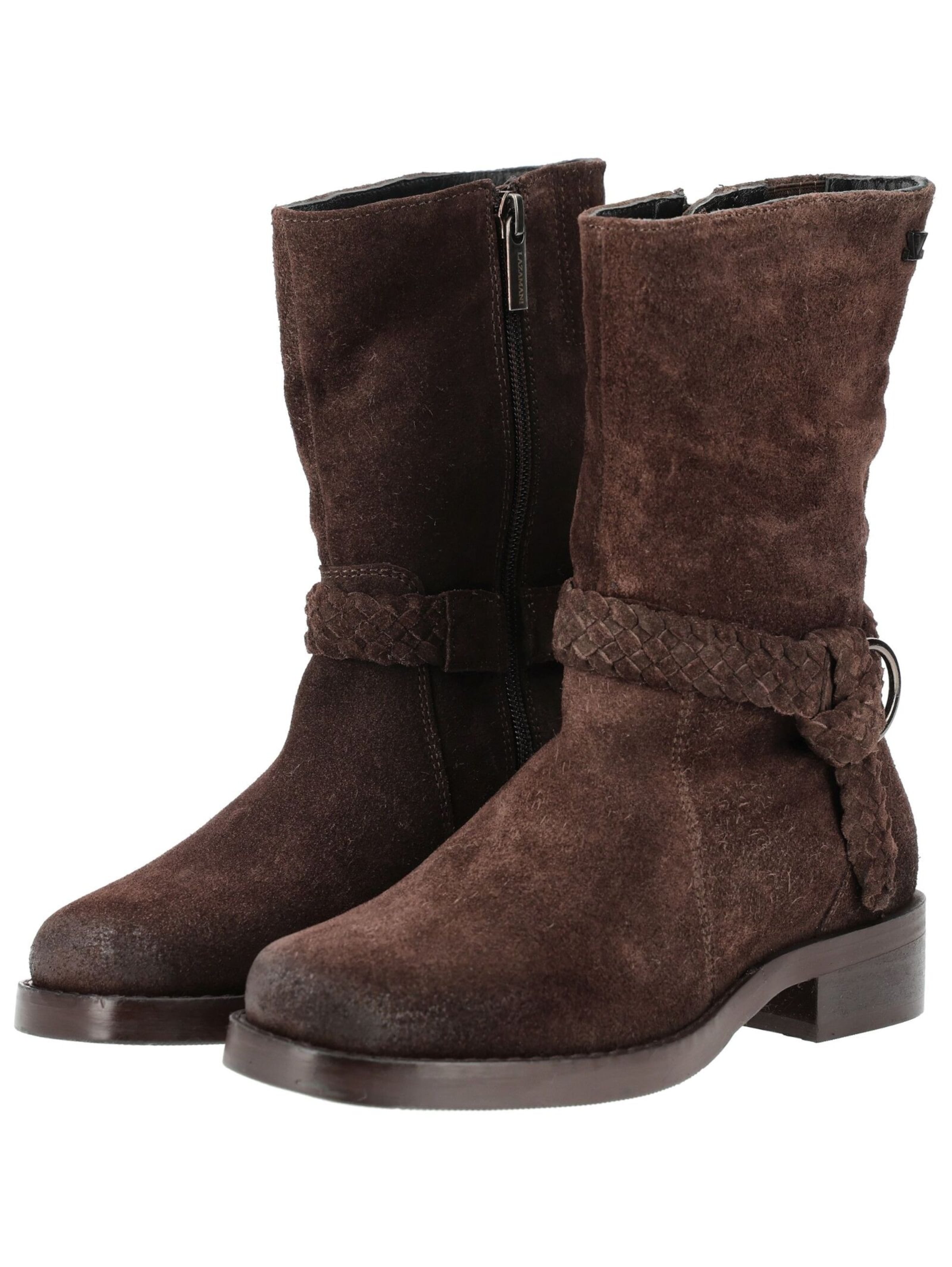 Bottines LAZAMANI en marron : devant
