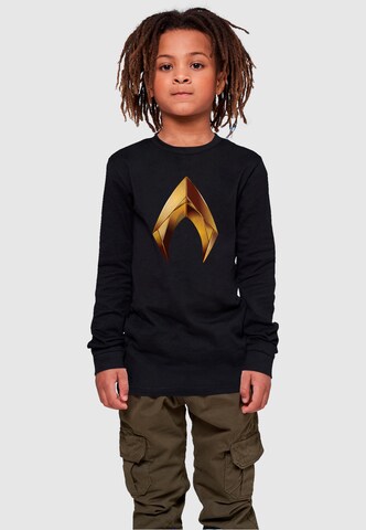 ABSOLUTE CULT Shirt 'Aquaman - Emblem' in Zwart: voorkant