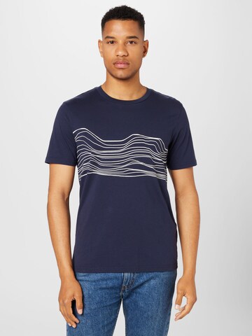 ARMEDANGELS Shirt 'JAAMES SOUND WAVES' in Blauw: voorkant