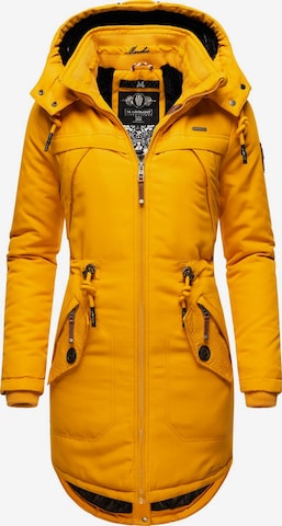 MARIKOO Winter Parka 'Kamii' in Yellow: front