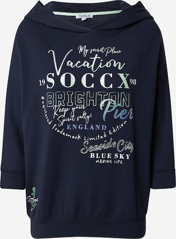 Soccx Sweatshirt in Blauw: voorkant