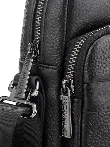 Borsa a tracolla 'Borsa a Tracolla Uomo Vera Pelle B Cavalli Zip 20x25x8cm' di B. Cavalli in nero