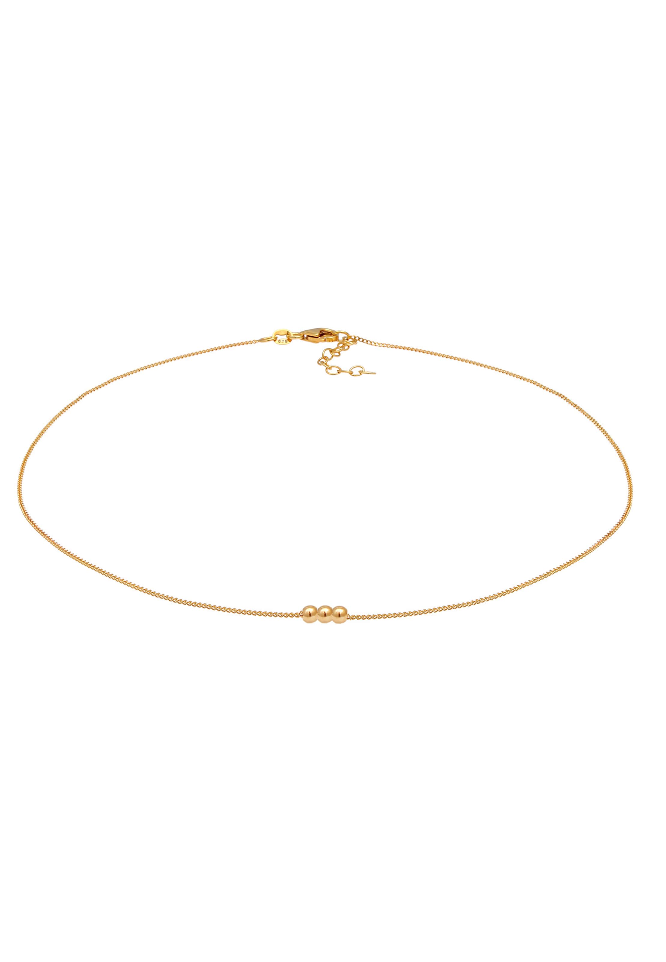 ELLI Halskette Choker, Geo, Kugel in Gold: Vorderseite