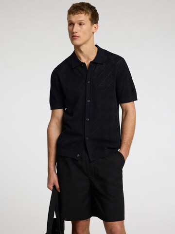 SELECTED HOMME Regular fit Плетена жилетка 'SLHARCO' в черно