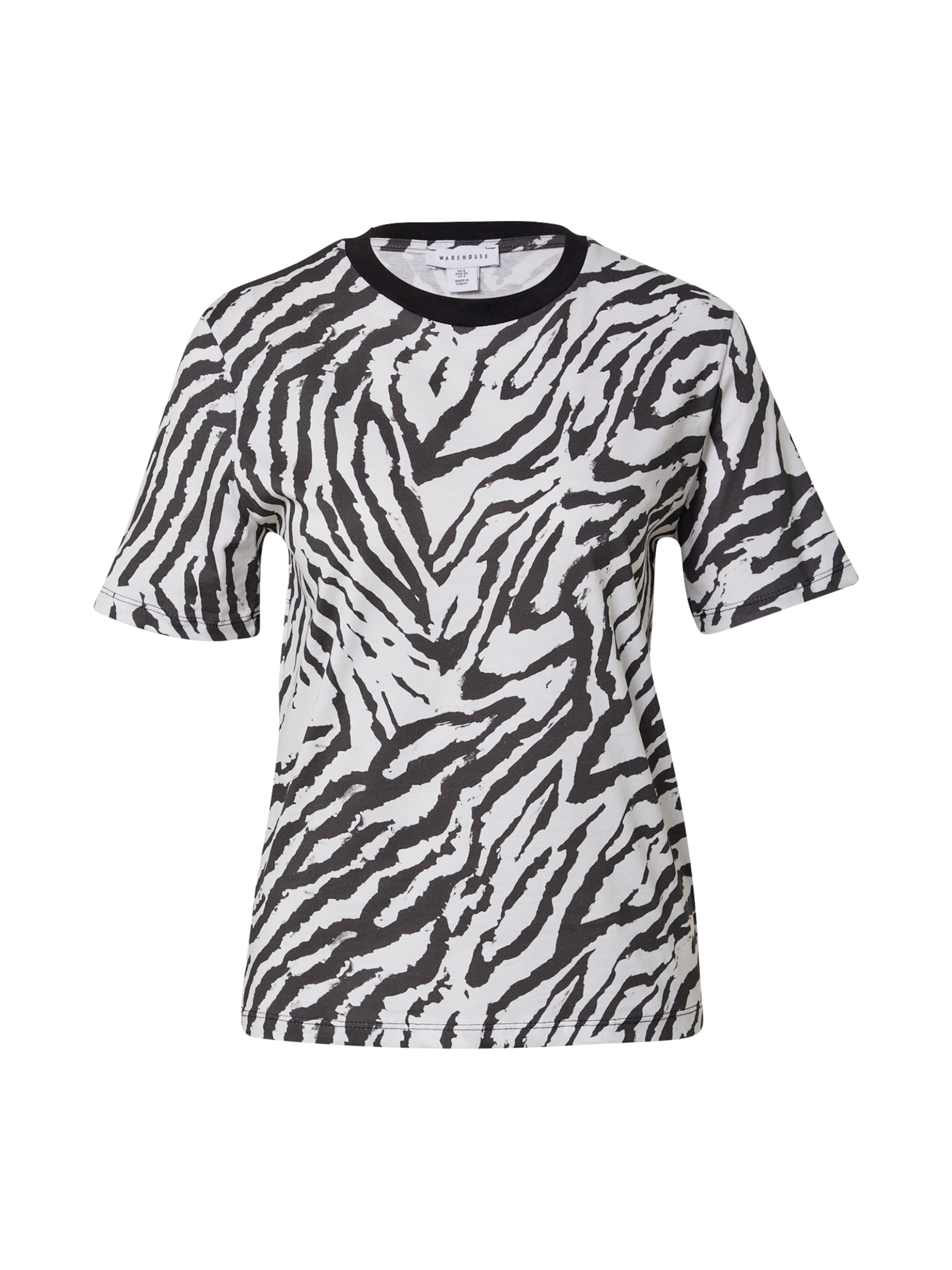 melns Warehouse T-Krekls: no priekšpuses