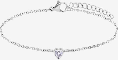 Lucardi Armband 'Essentials' in silber / transparent, Produktansicht