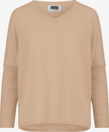 Rainbow Cashmere Sweater in Beige: front