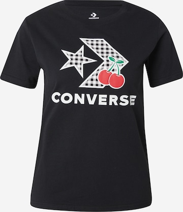 CONVERSE Shirt in Zwart: voorkant