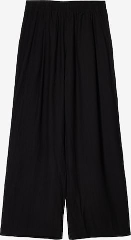 Bershka Wide Leg Hose in Schwarz: Vorderseite