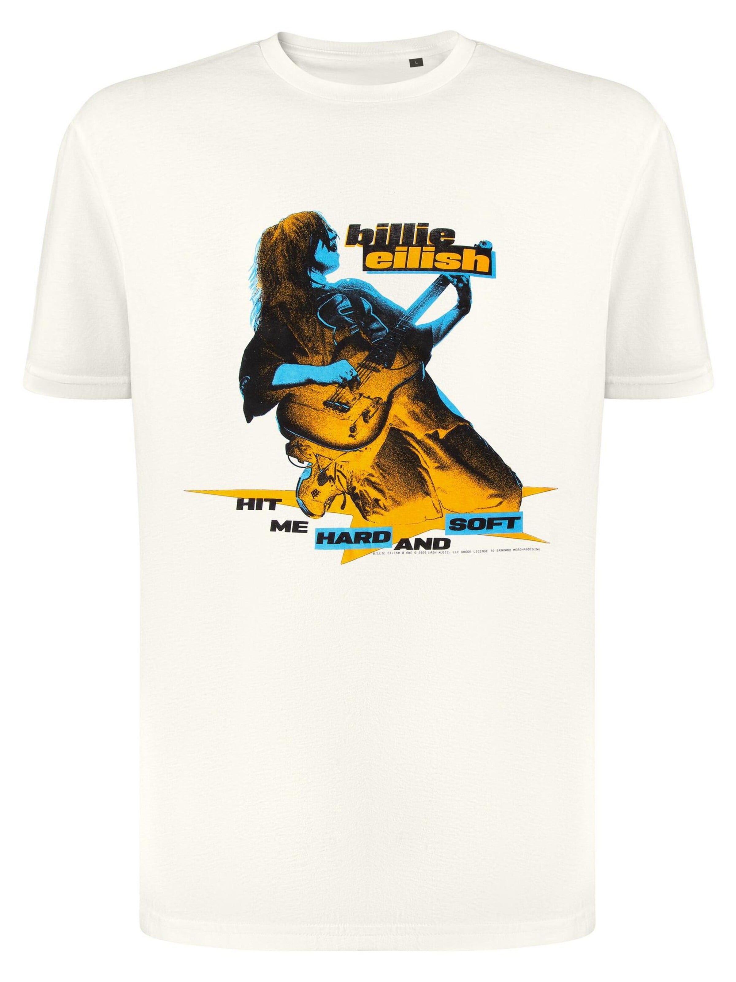 Billie Eilish Shirt 'Billie Eilish Solo Organic' in White: front