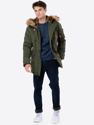 ALPHA INDUSTRIES Vinterparkas 'Explorer' i grønn