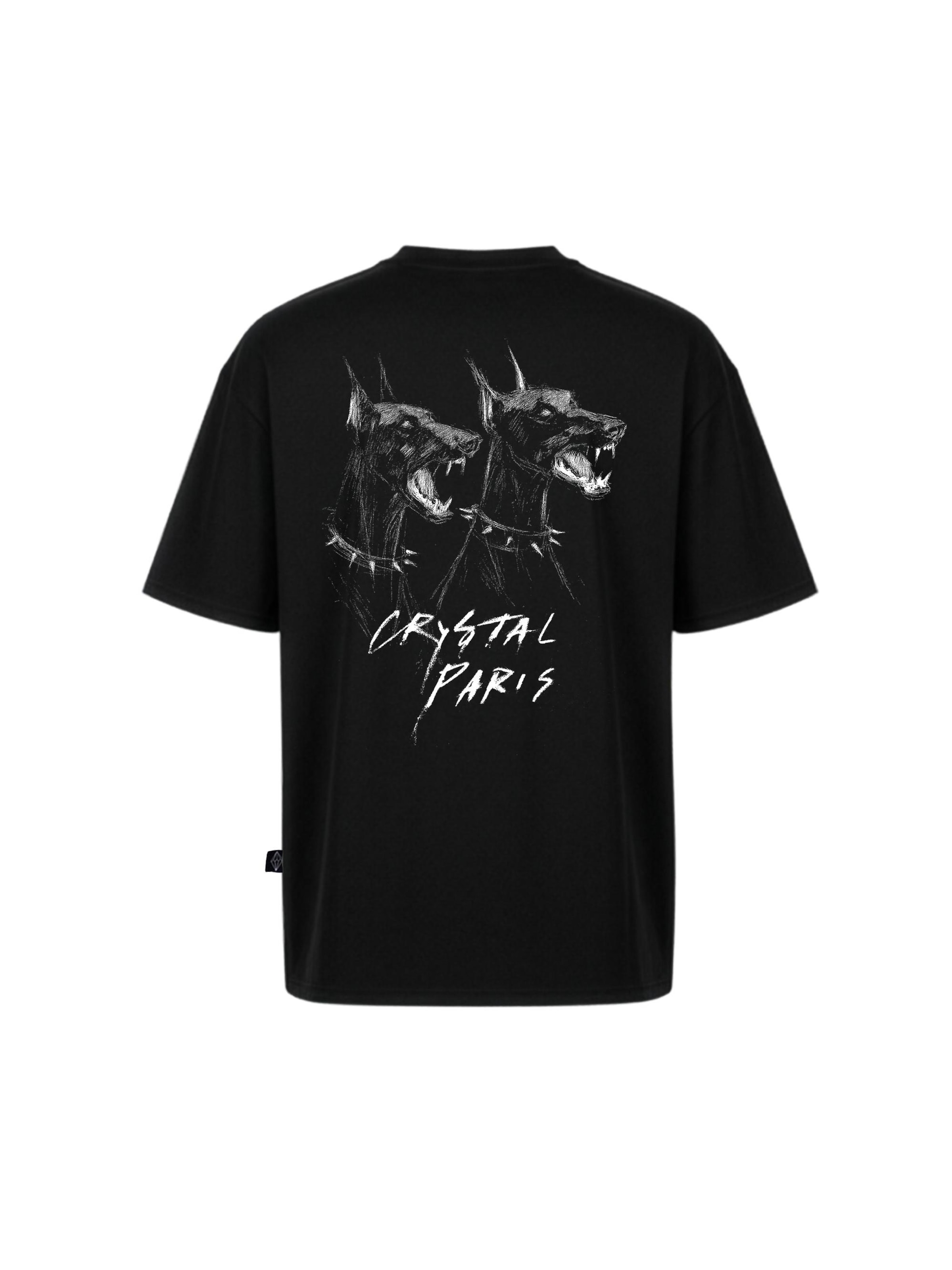 Crystal Paris Shirt 'Dogs' in Zwart