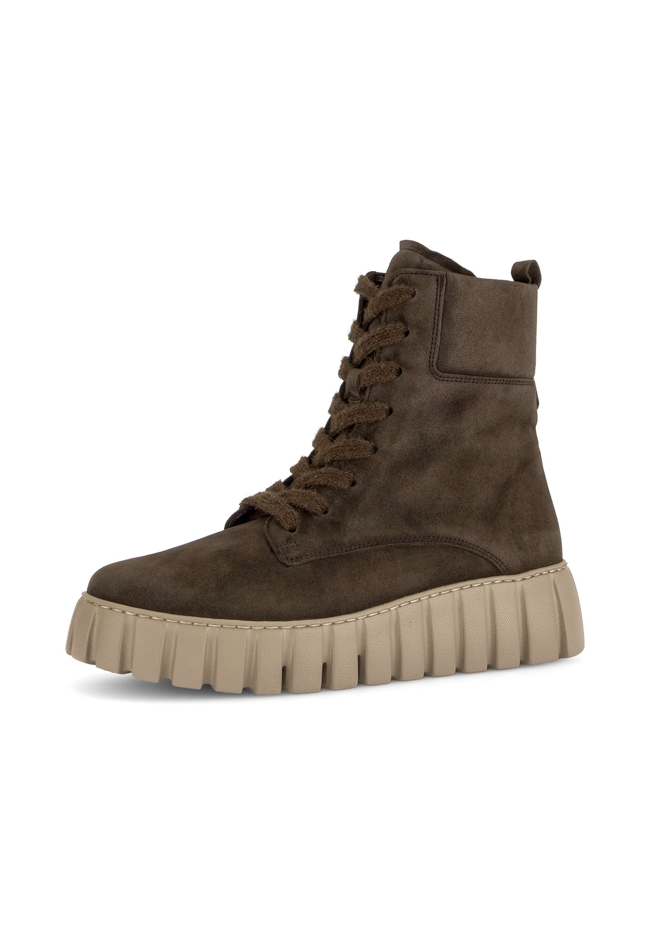 GABOR Lace-Up Ankle Boots in Brown: front