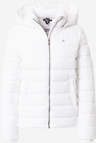 Tommy Jeans Winterjas in Wit: voorkant