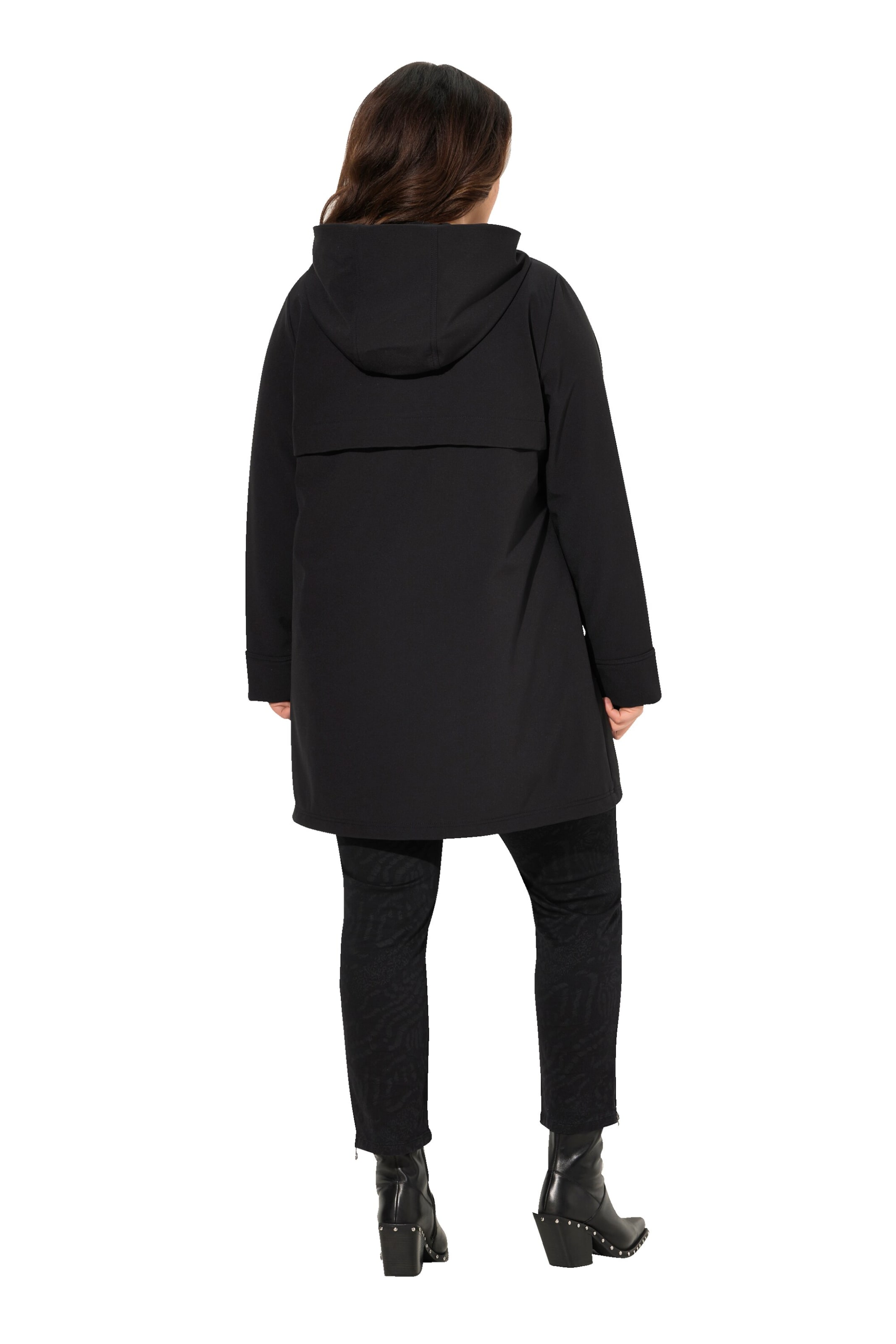 Ulla Popken Tussenmantel in Zwart