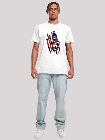F4NT4STIC Shirt 'Marvel Avengers Captain America Streaks' in Wit