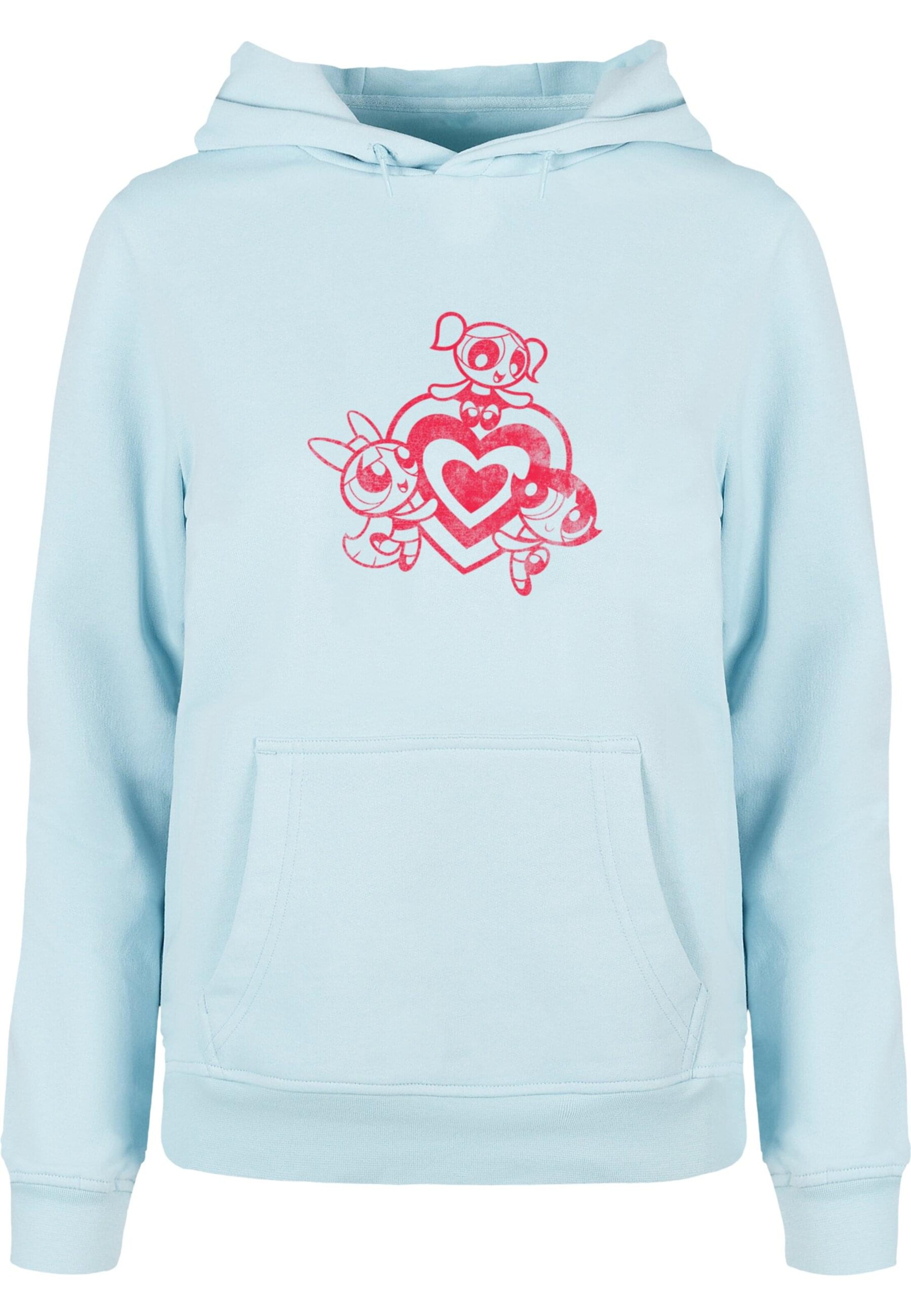 Merchcode Sweatshirt 'The Powerpuff Girls' in Blauw: voorkant