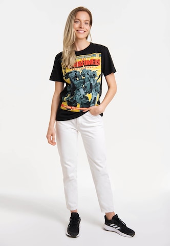LOGOSHIRT Shirt 'Transformers - Robots' in Zwart