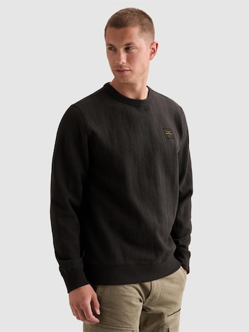 Felpa 'Sweatshirt with allover jacquard pattern and badge' di PME Legend in grigio: frontale
