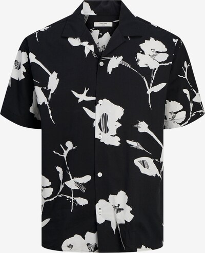 JACK & JONES Skjorte 'Palma Resort' i sort / offwhite, Produktvisning