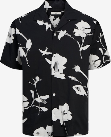 JACK & JONES - Comfort Fit Camisa 'Palma Resort' em preto: frente