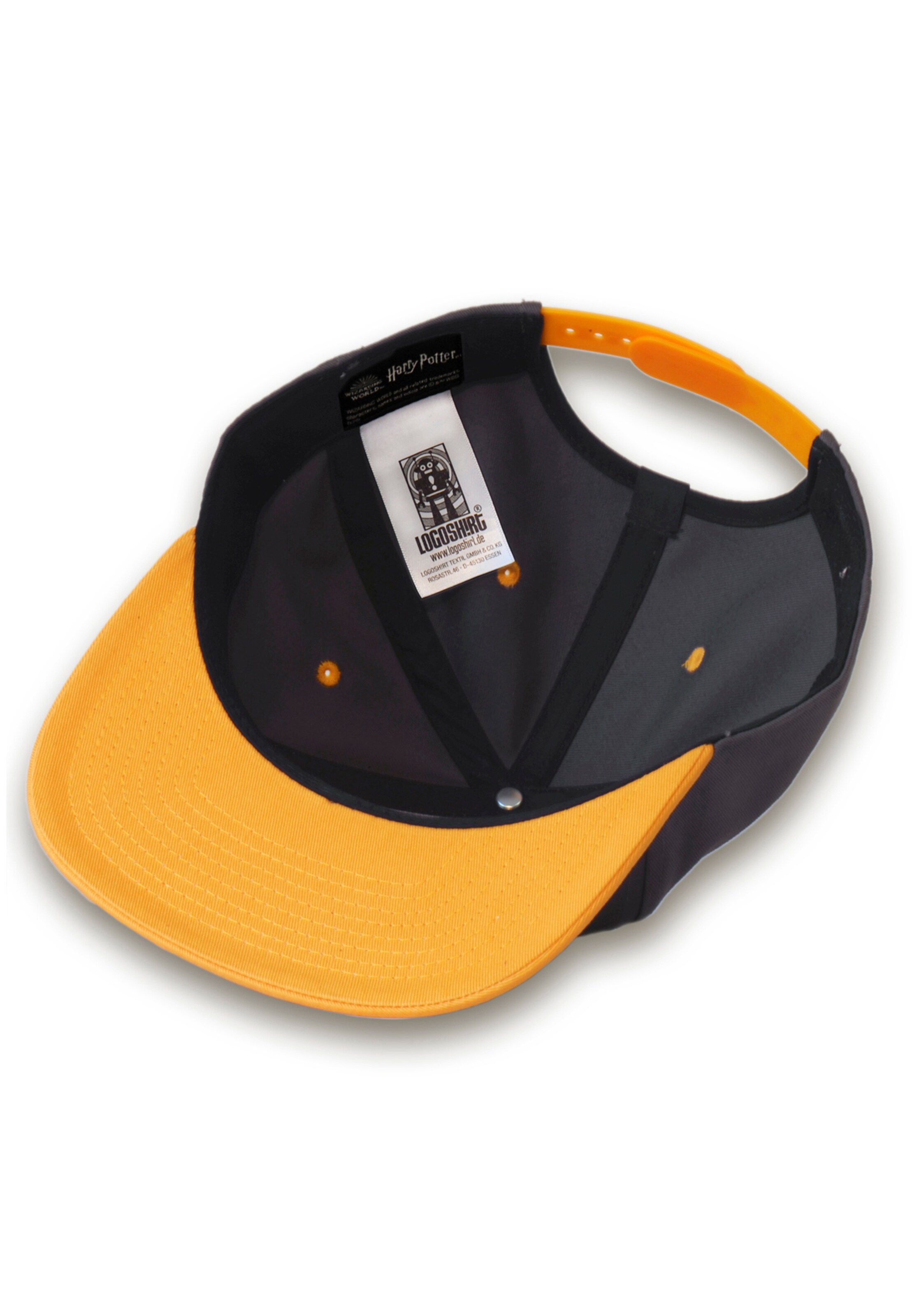 LOGOSHIRT Pet 'Harry Potter – Hufflepuff' in Grijs