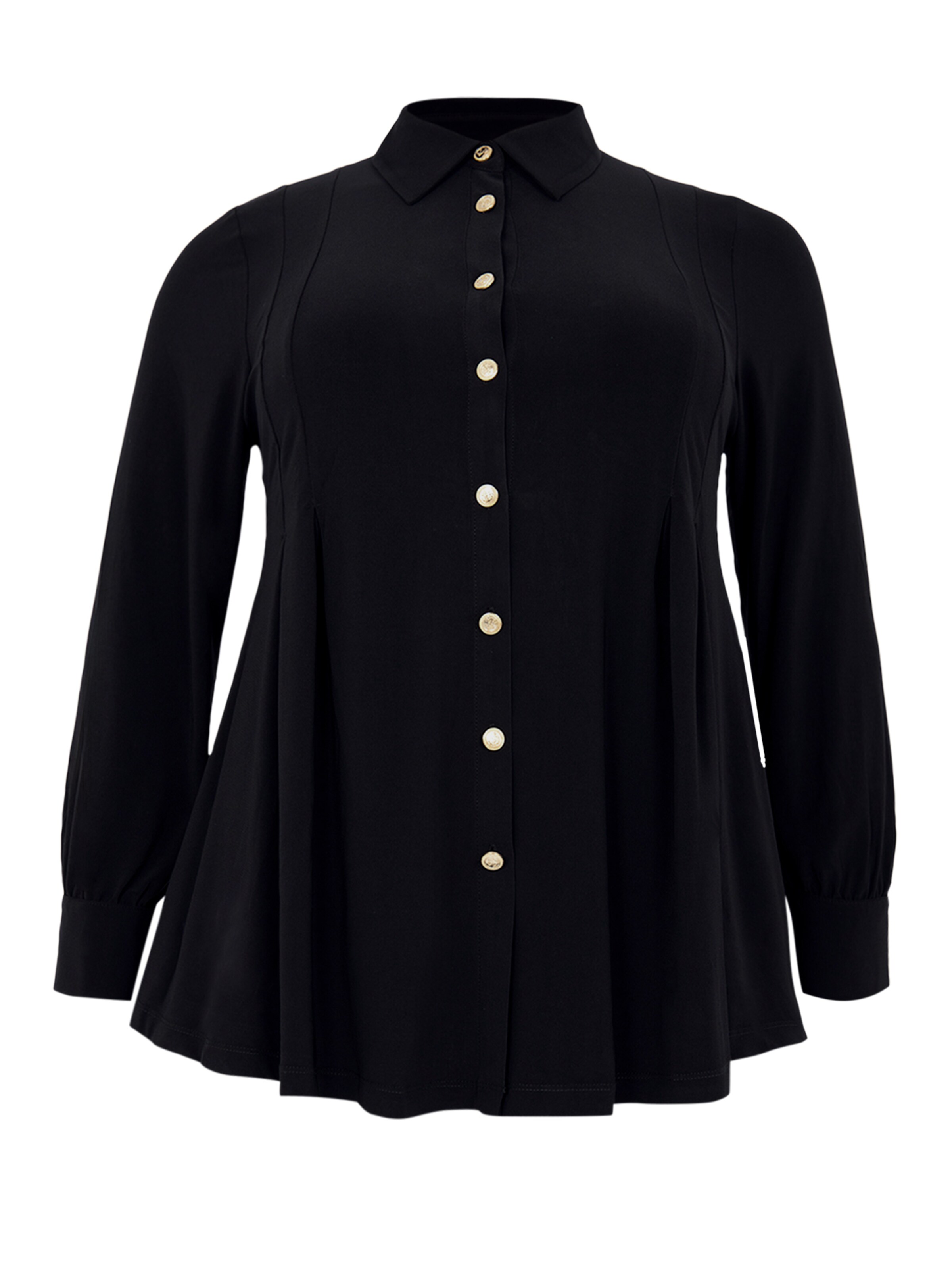 YOEK Bluse in Schwarz: Vorderseite