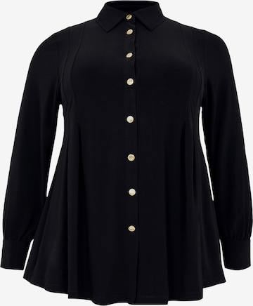 YOEK Blouse in Zwart: voorkant