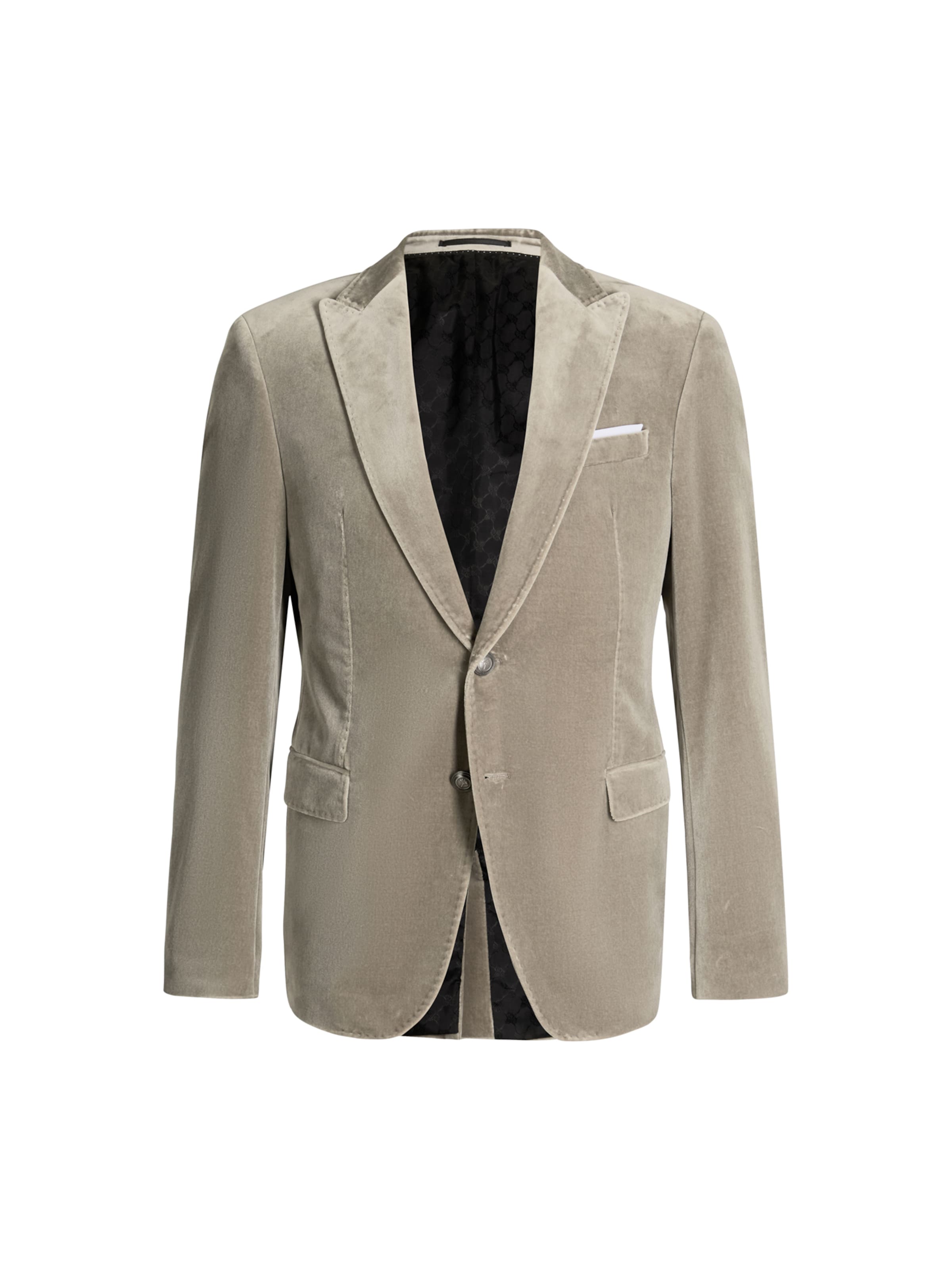 JOOP! Slim fit Colbert 'Horace-Velvet' in Grijs: voorkant