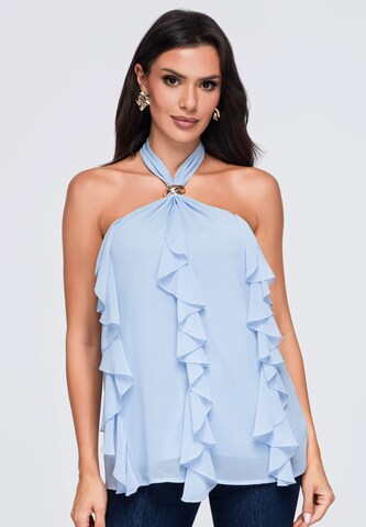 Ombre Top in Blauw: voorkant