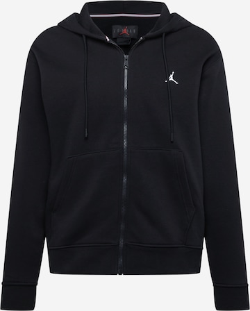 Jordan - Sudadera con cremallera en negro: frente