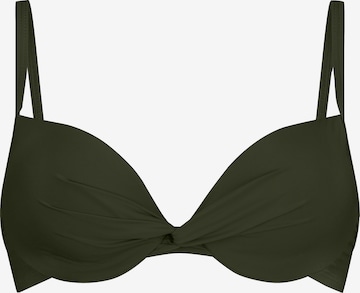 Hunkemöller T-Shirt Bikinitoppi 'Luna' värissä vihreä: etupuoli