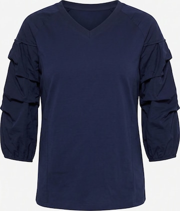 Ulla Popken Shirt in Blauw: voorkant