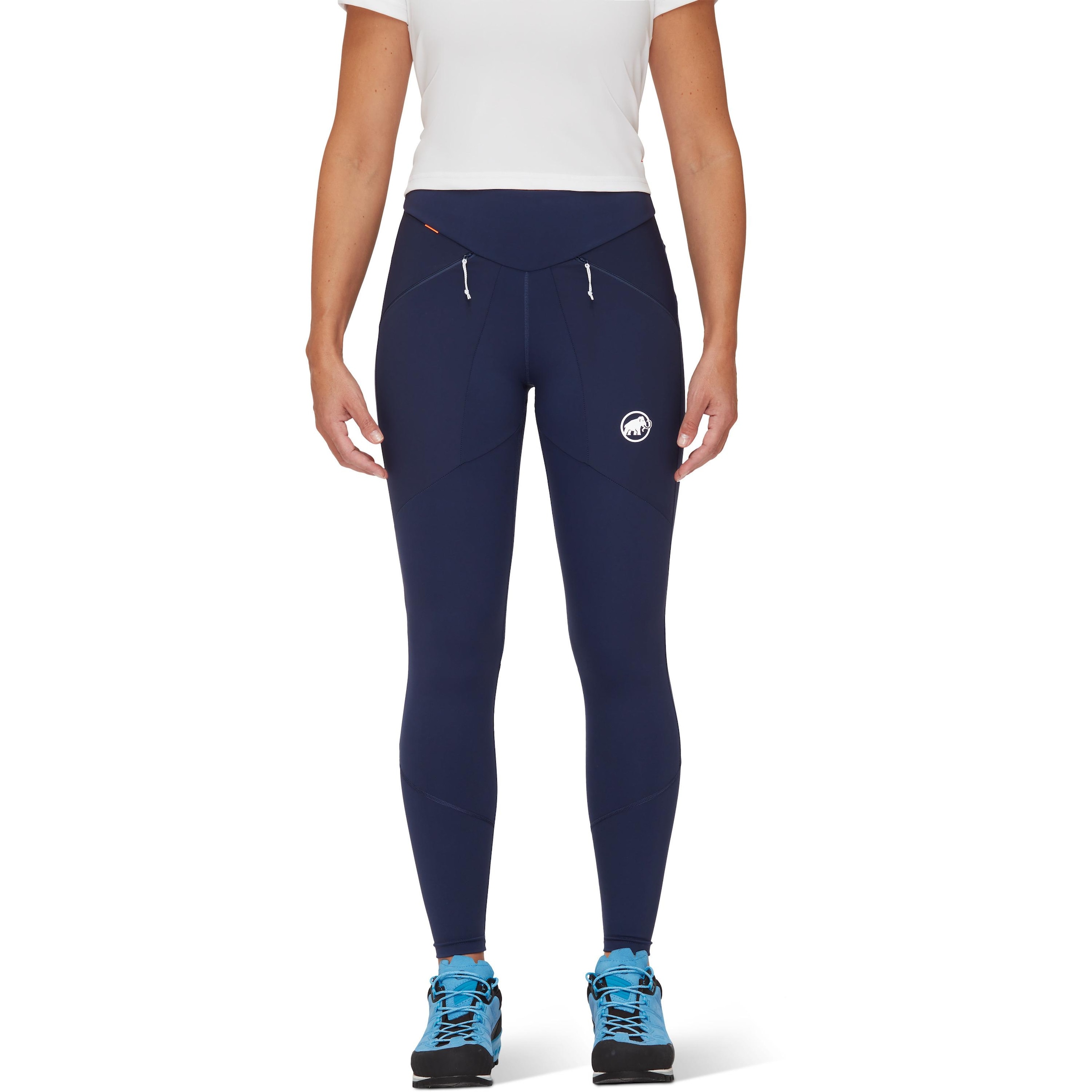 MAMMUT Skinny Workout Pants 'Aenergy Light' in Blue: front