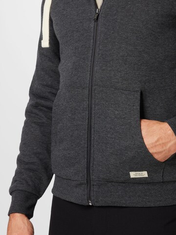 BLEND Zip-Up Hoodie in Grey