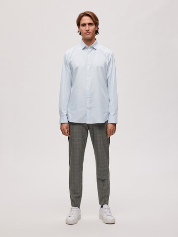 SELECTED HOMME Regular fit Button Up Shirt 'PINPOINT' in Blue