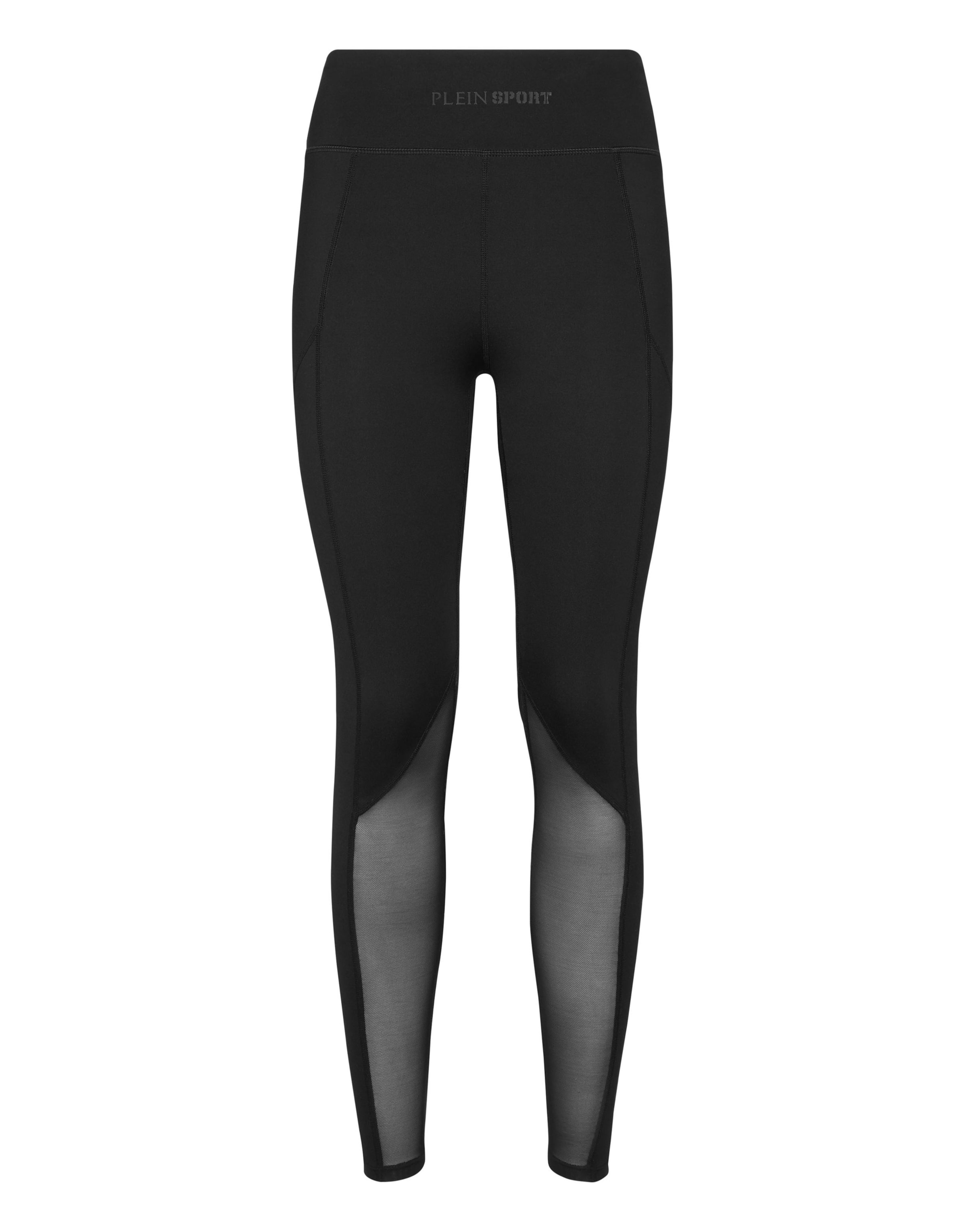 Plein Sport Skinny Sportbroek in Zwart: voorkant