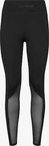 Skinny Pantalon de sport Plein Sport en noir : devant