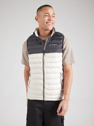 Gilet de sport 'Powder Lite' COLUMBIA en blanc : devant