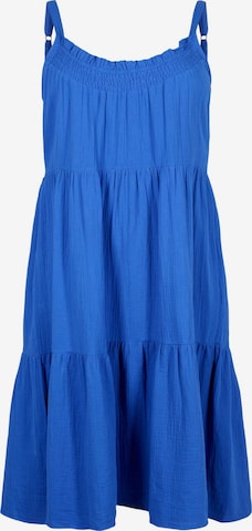 Zizzi Letní šaty 'RUBI' – modrá: přední strana