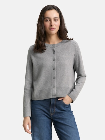 TOM TAILOR Knit cardigan in Grey: front