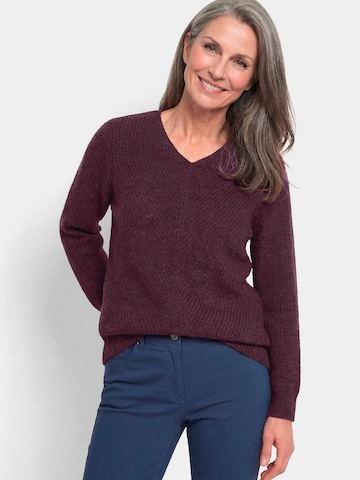 Goldner Pullover in Rot: Vorderseite