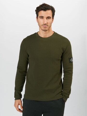 Calvin Klein Jeans Regular Paita värissä vihreä: edessä