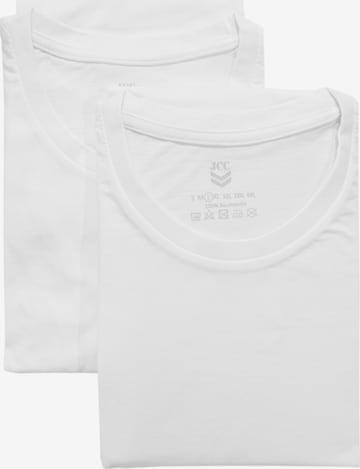 T-Shirt JCC en blanc : devant