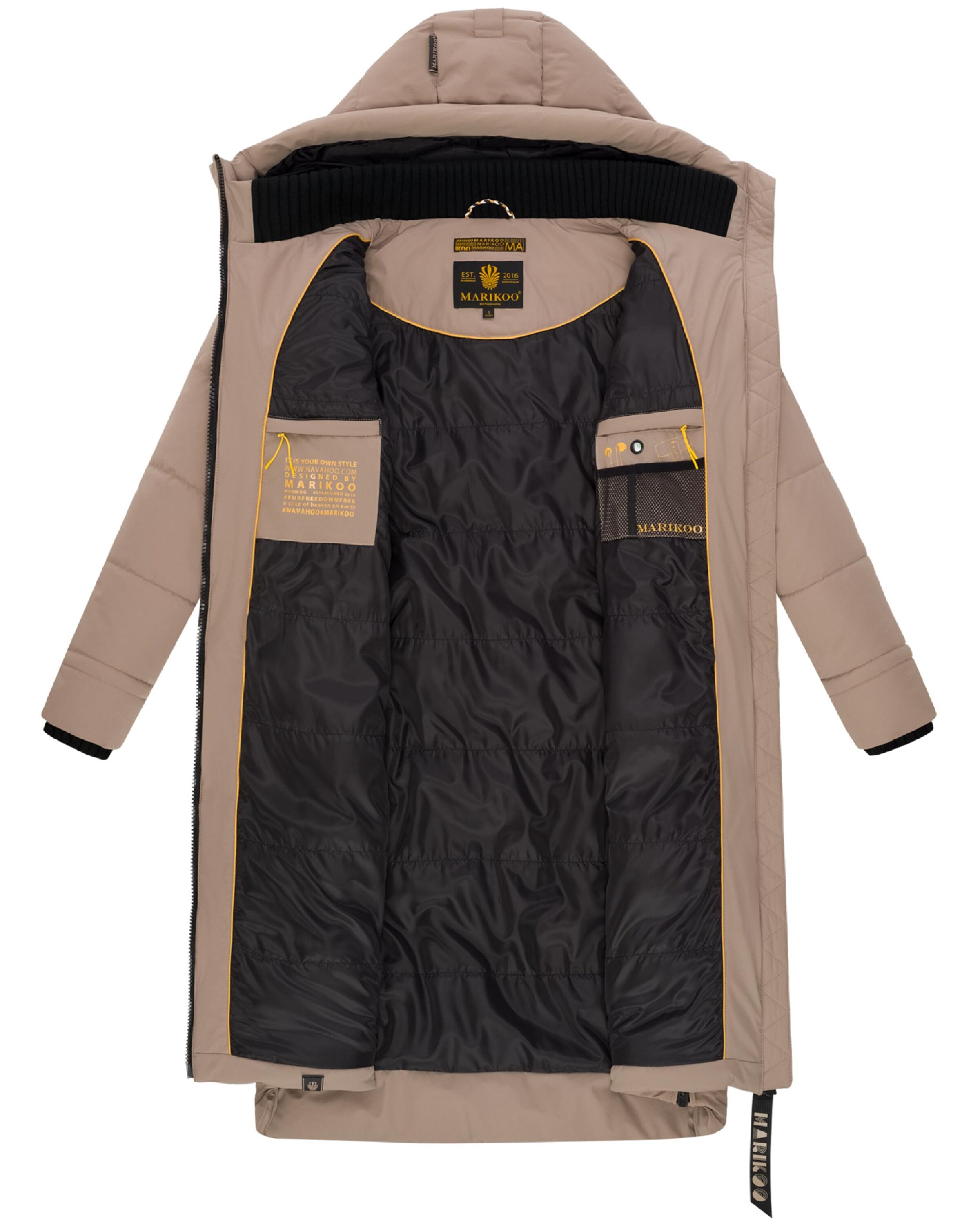 MARIKOO Vinterfrakke 'Benikoo' i beige