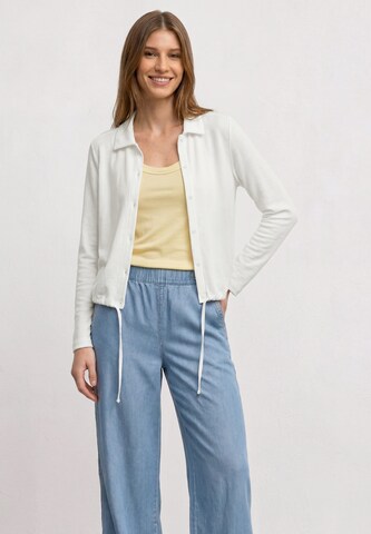 STREET ONE Knit Cardigan in White: front