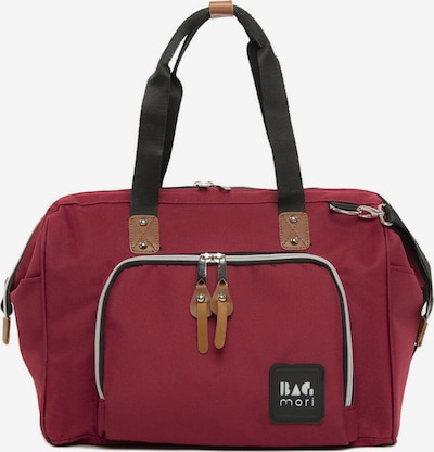 Bagmori Wickeltasche in braun / bordeaux / schwarz, Produktansicht