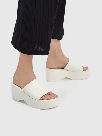 Pull&Bear Pantoletter i hvit