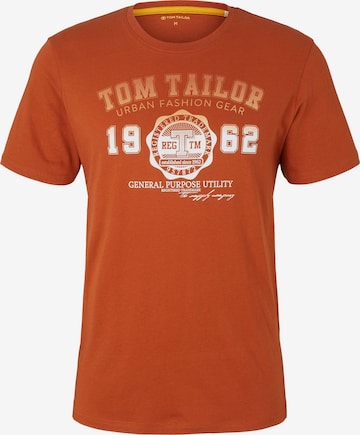 T-Shirt TOM TAILOR en marron : devant